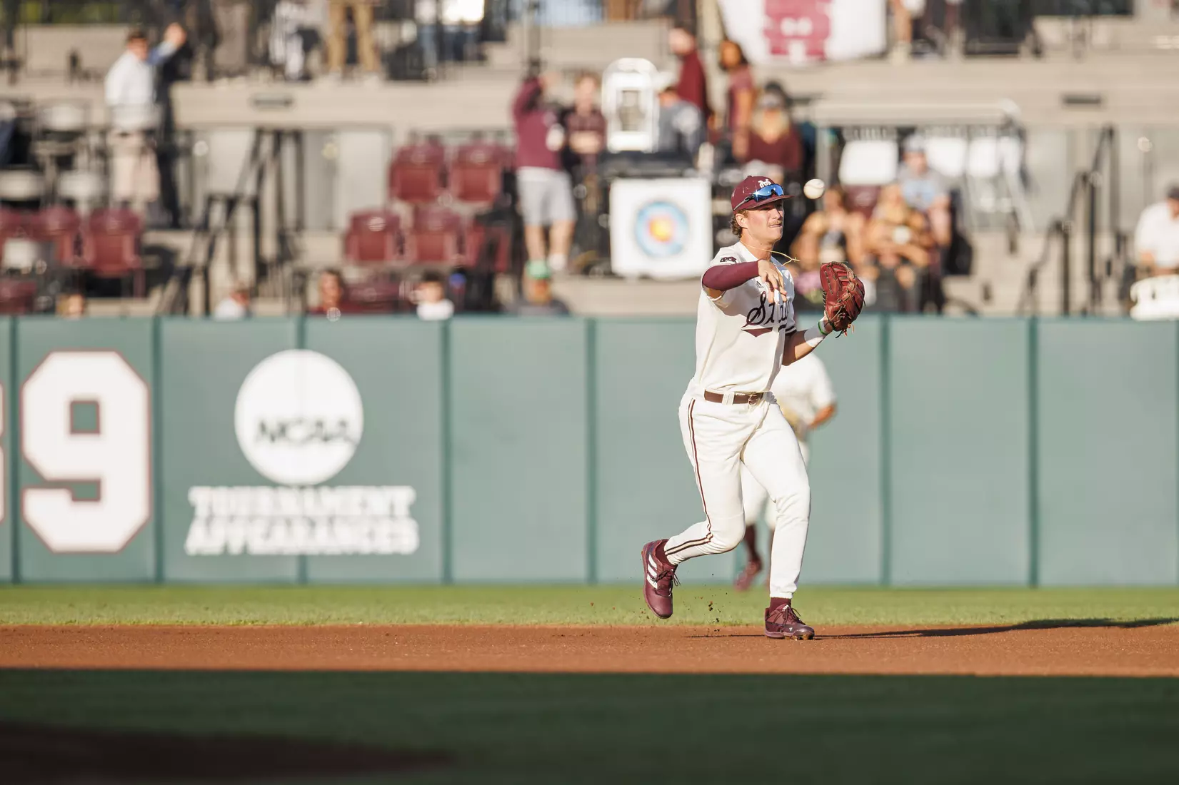 STARKVILLE, MS - April 19, 2022 - Mississippi State Infielder RJ Yeager (#4) during the game between the Jackson State Tigers and the Mississippi State Bulldogs at Dudy Noble Field at Polk-Dement Stadium in Starkville, MS. Photo By Kevin Snyder