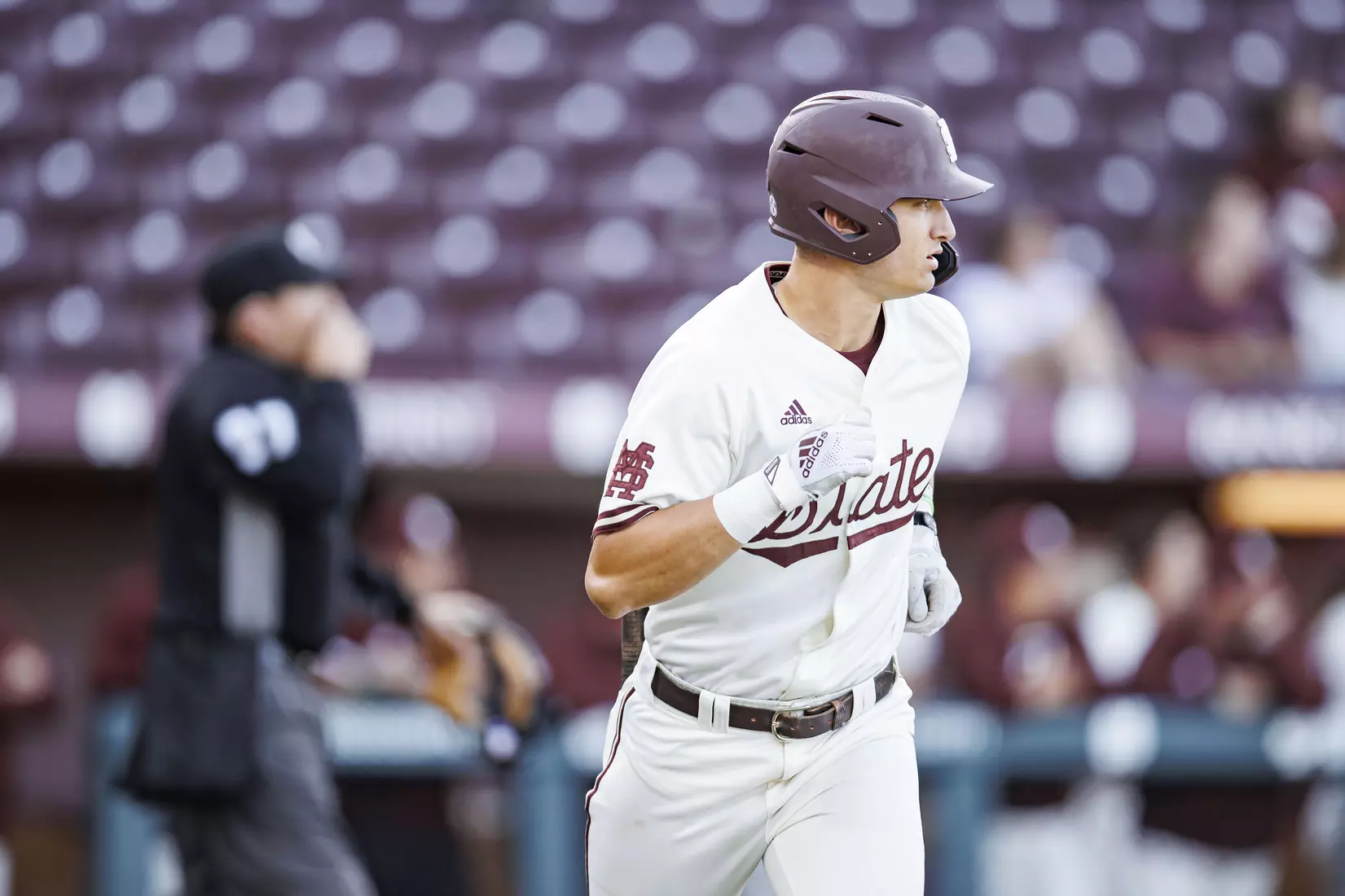 STARKVILLE, MS - April 19, 2022 - Mississippi State Infielder Kamren James (#6) during the game between the Jackson State Tigers and the Mississippi State Bulldogs at Dudy Noble Field at Polk-Dement Stadium in Starkville, MS. Photo By Kevin Snyder