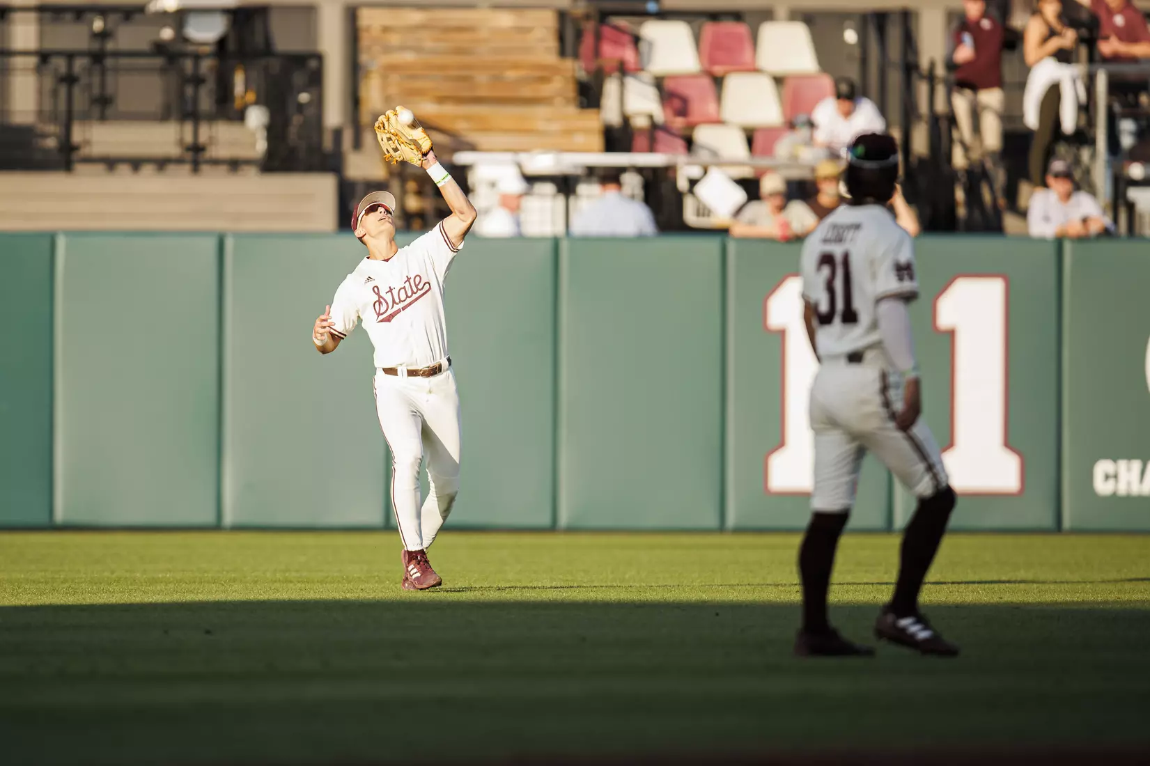 STARKVILLE, MS - April 19, 2022 - Mississippi State Infielder Kamren James (#6) during the game between the Jackson State Tigers and the Mississippi State Bulldogs at Dudy Noble Field at Polk-Dement Stadium in Starkville, MS. Photo By Kevin Snyder