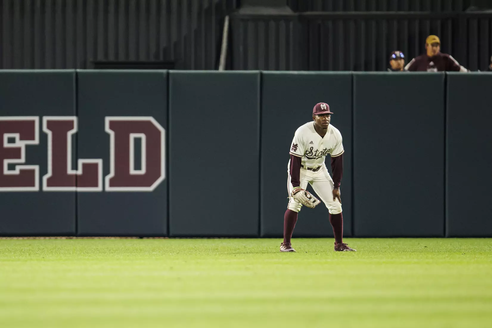 STARKVILLE, MS - April 19, 2022 - Mississippi State Outfielder Brayland Skinner (#36) during the game between the Jackson State Tigers and the Mississippi State Bulldogs at Dudy Noble Field at Polk-Dement Stadium in Starkville, MS. Photo By Sloane Bush