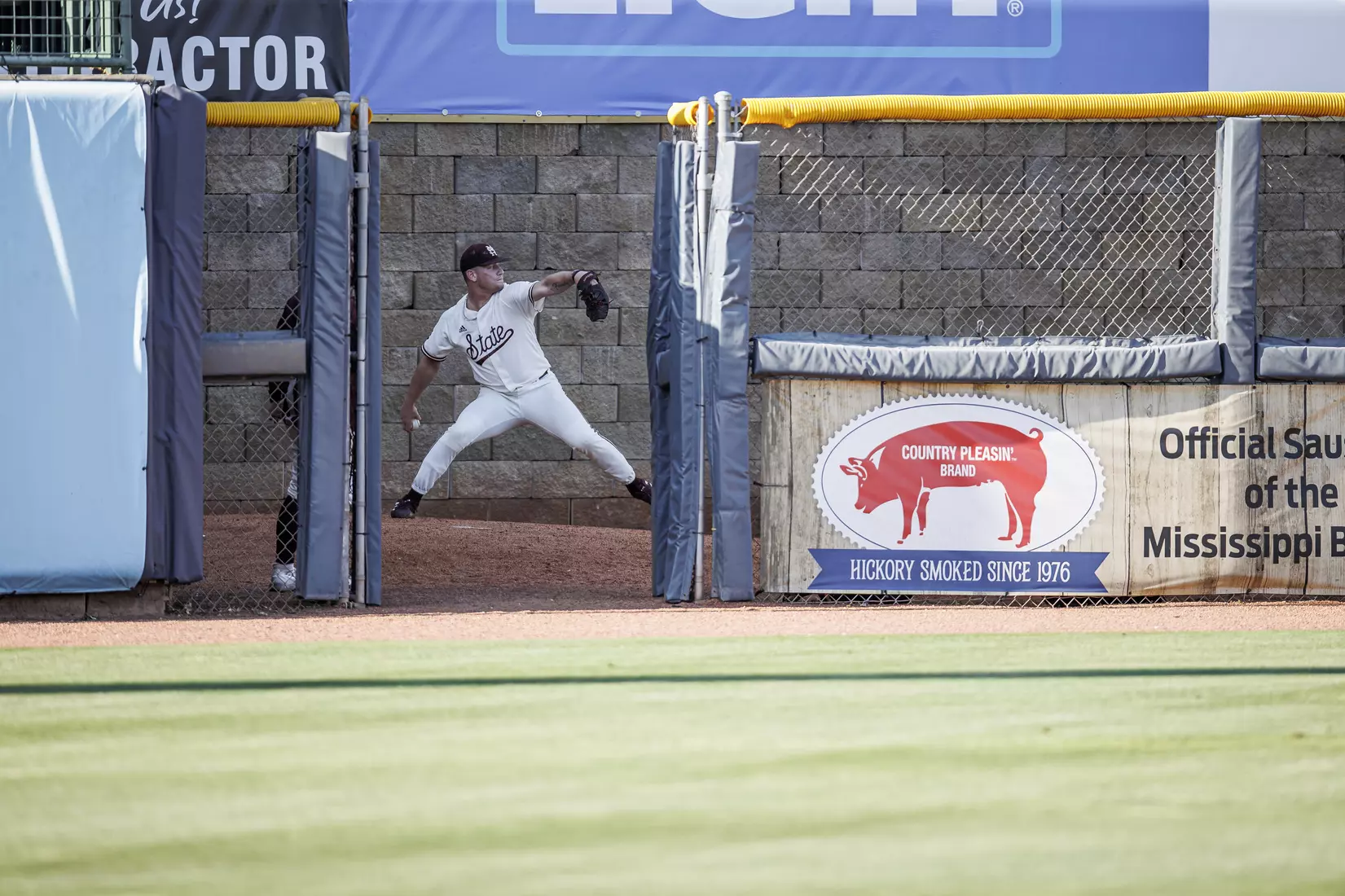 STARKVILLE, MS - April 26, 2022 - Mississippi State Pitcher Mikey Tepper (#39) before the game between the Mississippi State Bulldogs and the Ole Miss Rebels at Trustmark Park in Pearl, MS. Photo By Kevin Snyder