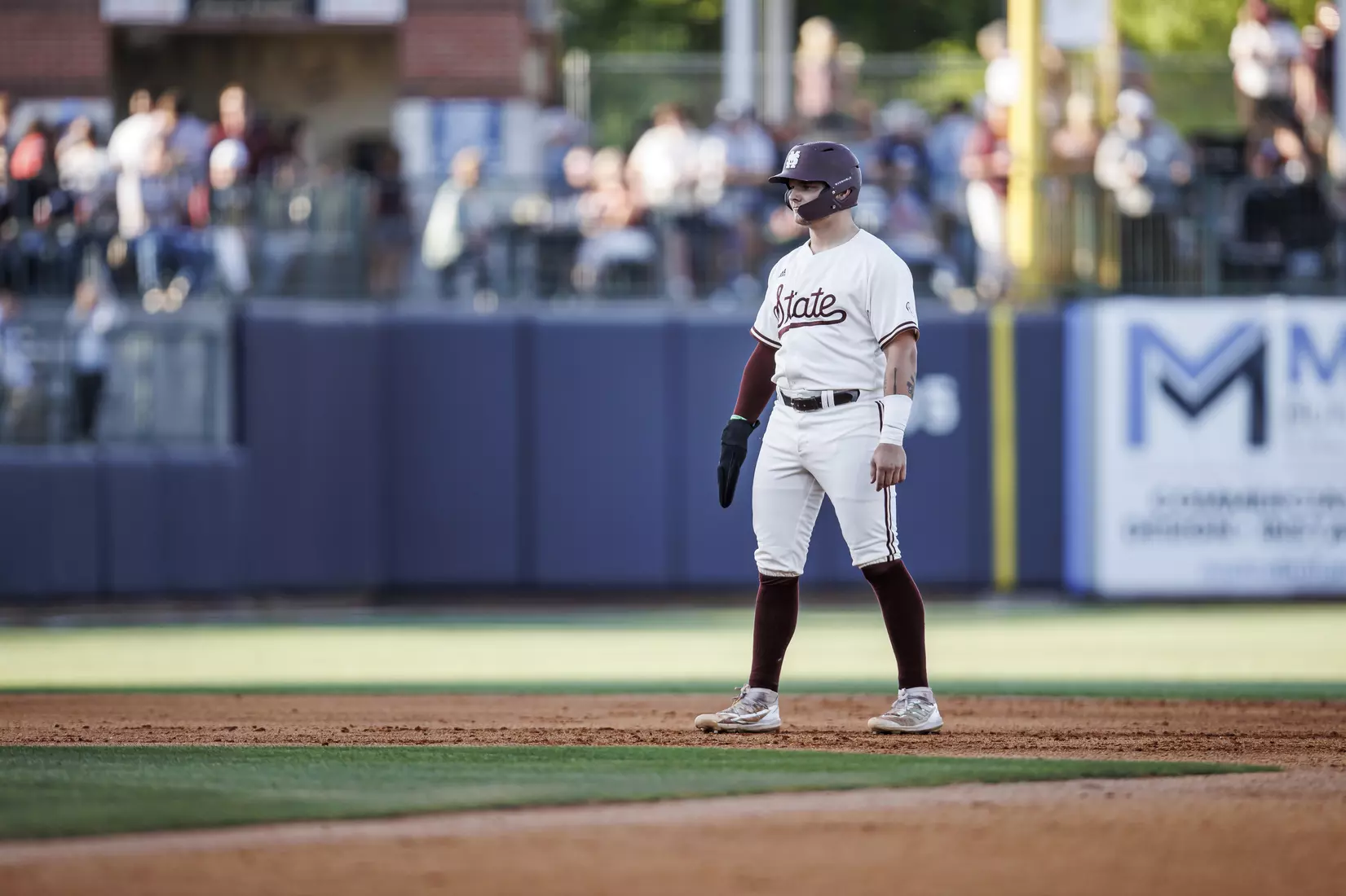 STARKVILLE, MS - April 26, 2022 - Mississippi State Catcher Logan Tanner (#19) during the game between the Mississippi State Bulldogs and the Ole Miss Rebels at Trustmark Park in Pearl, MS. Photo By Kevin Snyder