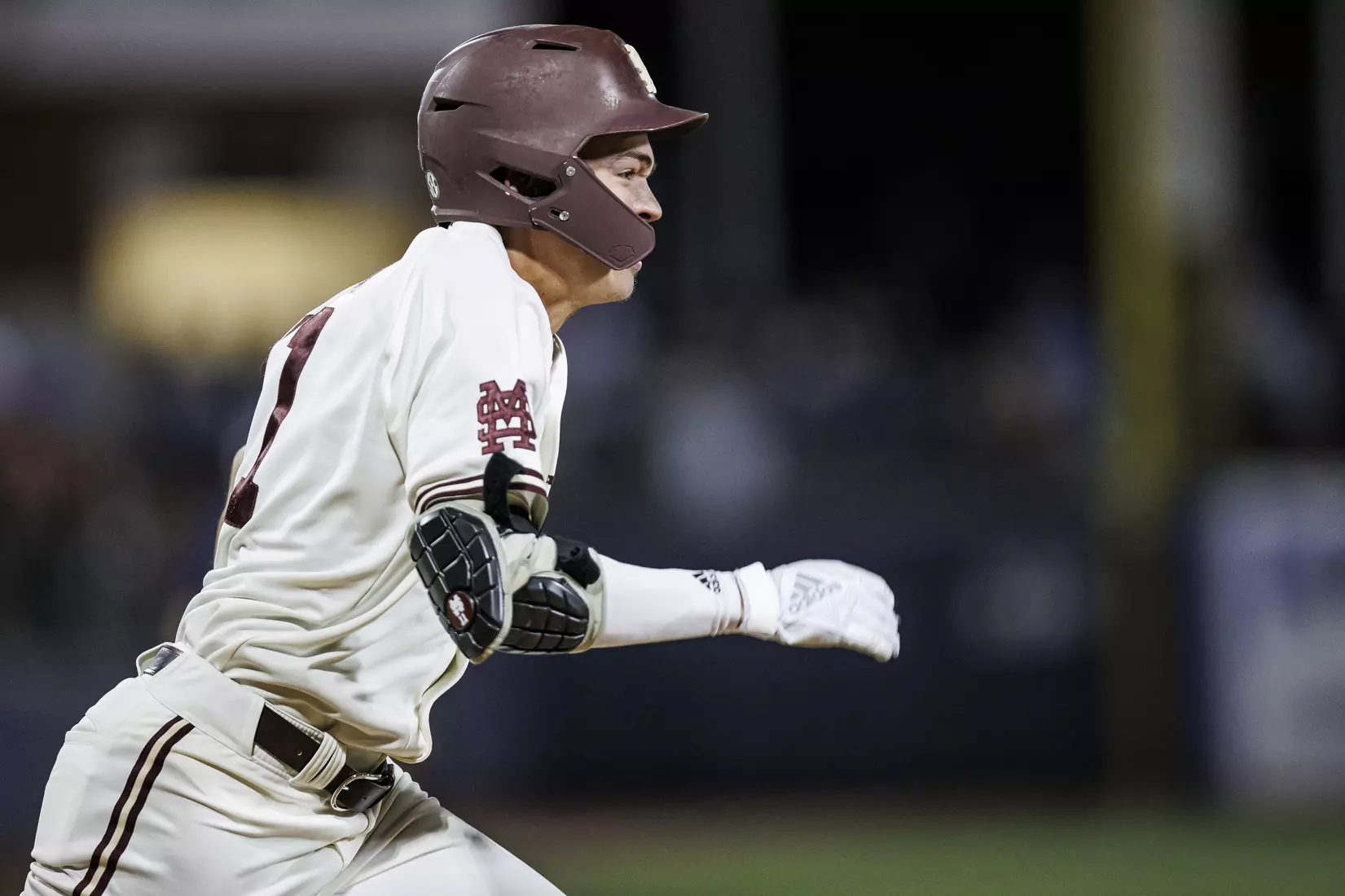 STARKVILLE, MS - April 26, 2022 - Mississippi State Outfielder Kellum Clark (#11) during the game between the Mississippi State Bulldogs and the Ole Miss Rebels at Trustmark Park in Pearl, MS. Photo By Kevin Snyder