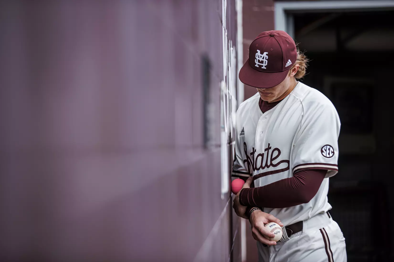 STARKVILLE, MS - February 22, 2022 - Mississippi State Pitcher Jackson Fristoe (#27) before the game between the University of Arkansas at Pine Bluff Golden Lions and the Mississippi State Bulldogs at Dudy Noble Field at Polk-Dement Stadium in Starkville, MS. Photo By Kevin Snyder