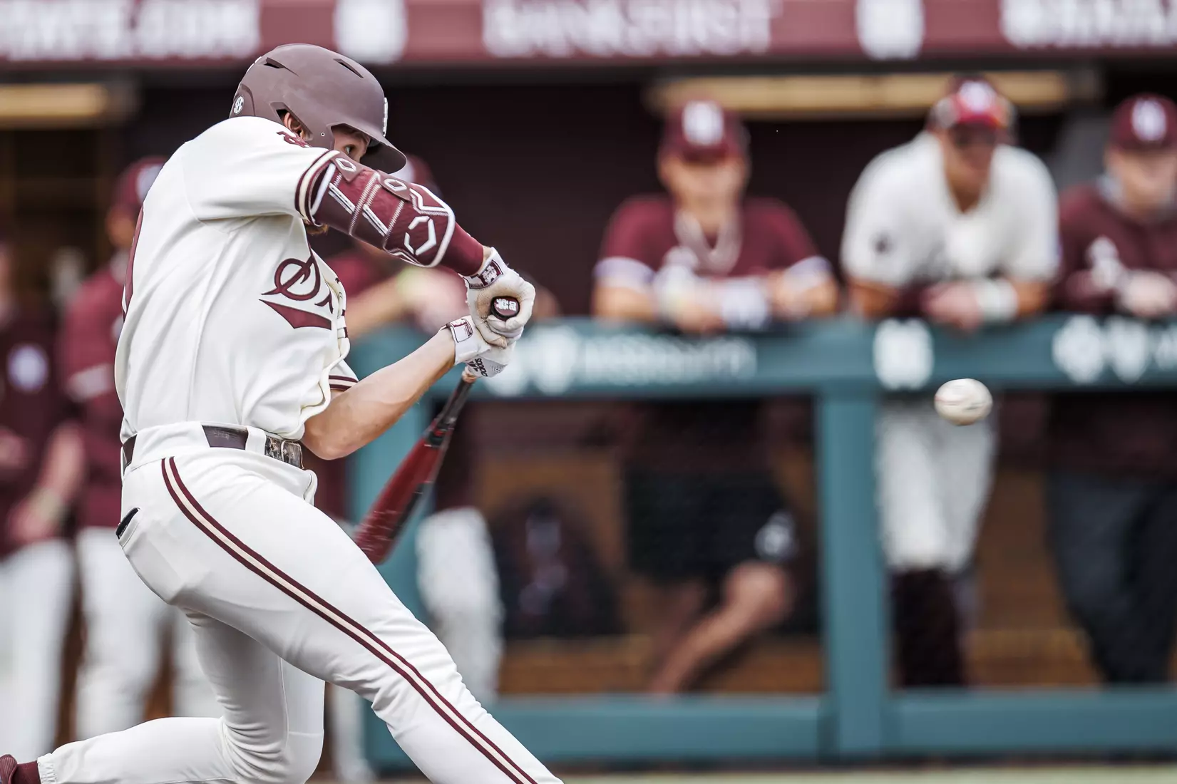STARKVILLE, MS - February 22, 2022 - Mississippi State Infielder Luke Hancock (#20) during the game between the University of Arkansas at Pine Bluff Golden Lions and the Mississippi State Bulldogs at Dudy Noble Field at Polk-Dement Stadium in Starkville, MS. Photo By Kevin Snyder