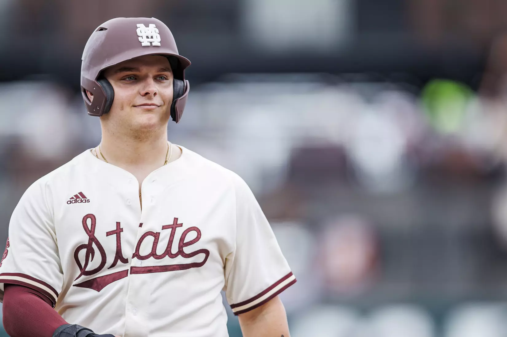 STARKVILLE, MS - February 22, 2022 - Mississippi State Catcher Logan Tanner (#19) during the game between the University of Arkansas at Pine Bluff Golden Lions and the Mississippi State Bulldogs at Dudy Noble Field at Polk-Dement Stadium in Starkville, MS. Photo By Kevin Snyder