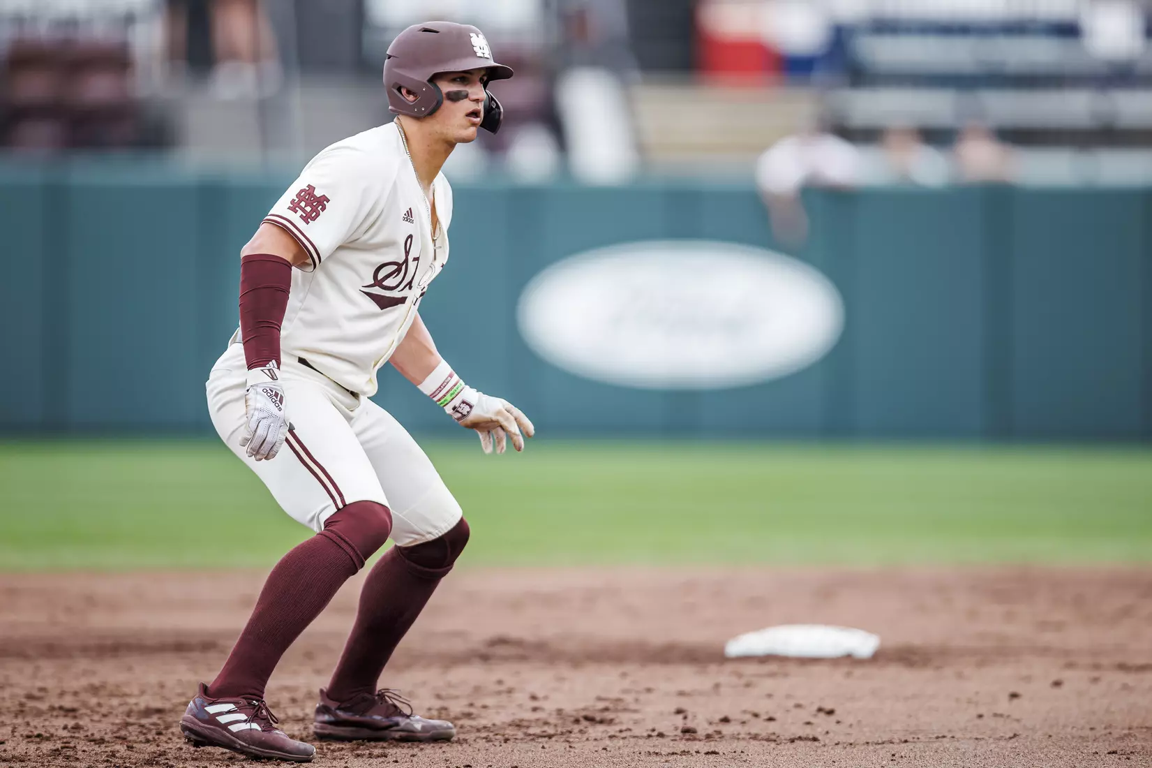 STARKVILLE, MS - February 22, 2022 - Mississippi State Outfielder Brad Cumbest (#33) during the game between the University of Arkansas at Pine Bluff Golden Lions and the Mississippi State Bulldogs at Dudy Noble Field at Polk-Dement Stadium in Starkville, MS. Photo By Kevin Snyder