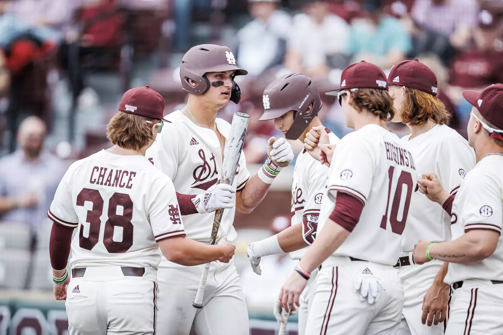 STARKVILLE, MS - February 22, 2022 - Mississippi State Outfielder Brad Cumbest (#33) during the game between the University of Arkansas at Pine Bluff Golden Lions and the Mississippi State Bulldogs at Dudy Noble Field at Polk-Dement Stadium in Starkville, MS. Photo By Kevin Snyder