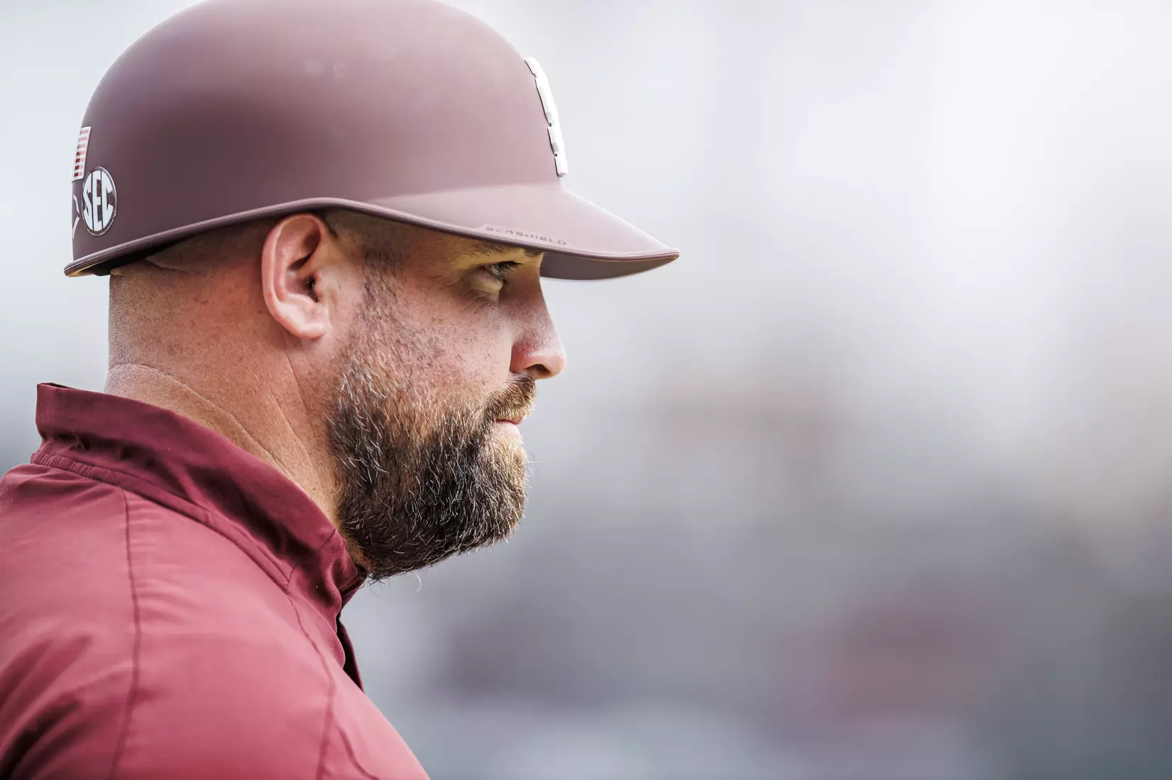 STARKVILLE, MS - February 22, 2022 - Mississippi State Assistant Coach Jake Gautreau during the game between the University of Arkansas at Pine Bluff Golden Lions and the Mississippi State Bulldogs at Dudy Noble Field at Polk-Dement Stadium in Starkville, MS. Photo By Kevin Snyder