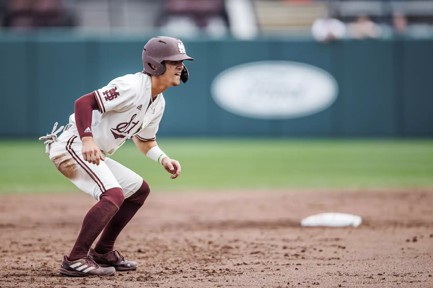 STARKVILLE, MS - February 22, 2022 - Mississippi State Infielder Tanner Leggett (#31) during the game between the University of Arkansas at Pine Bluff Golden Lions and the Mississippi State Bulldogs at Dudy Noble Field at Polk-Dement Stadium in Starkville, MS. Photo By Kevin Snyder