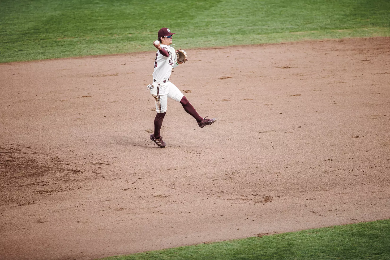 STARKVILLE, MS - February 22, 2022 - Mississippi State Infielder Tanner Leggett (#31) during the game between the University of Arkansas at Pine Bluff Golden Lions and the Mississippi State Bulldogs at Dudy Noble Field at Polk-Dement Stadium in Starkville, MS. Photo By Kevin Snyder