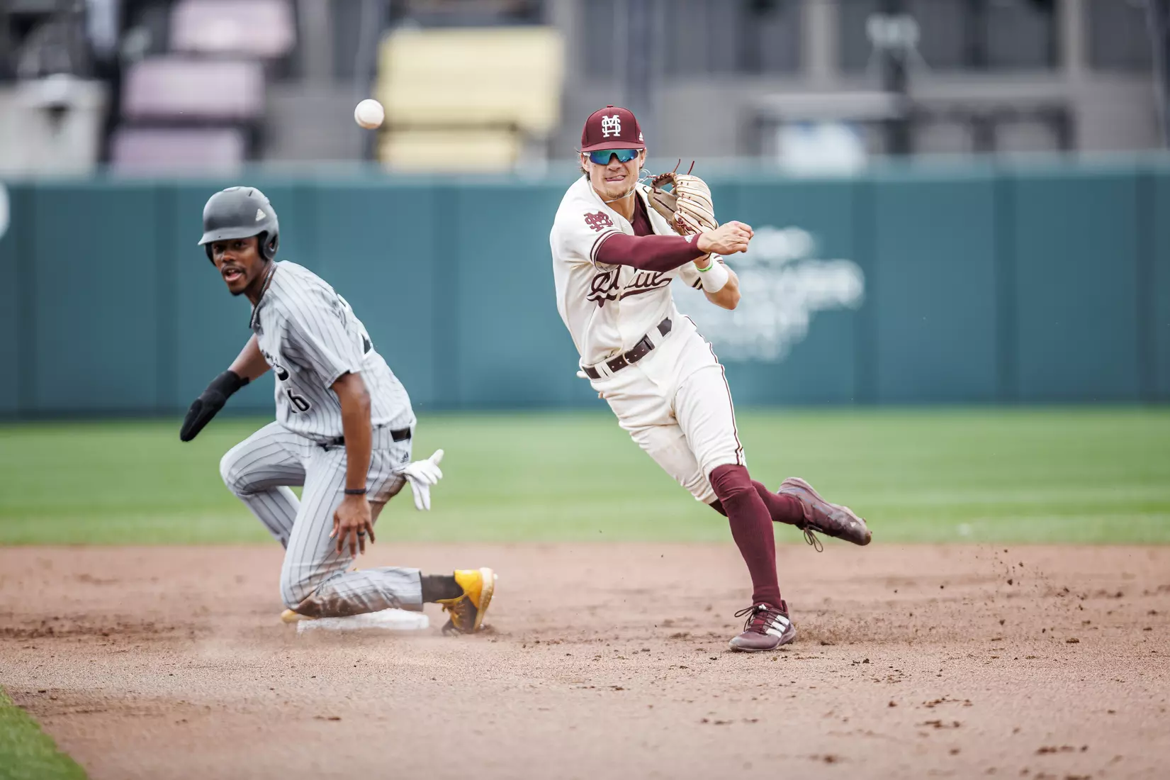 STARKVILLE, MS - February 22, 2022 - Mississippi State Infielder Tanner Leggett (#31) during the game between the University of Arkansas at Pine Bluff Golden Lions and the Mississippi State Bulldogs at Dudy Noble Field at Polk-Dement Stadium in Starkville, MS. Photo By Kevin Snyder