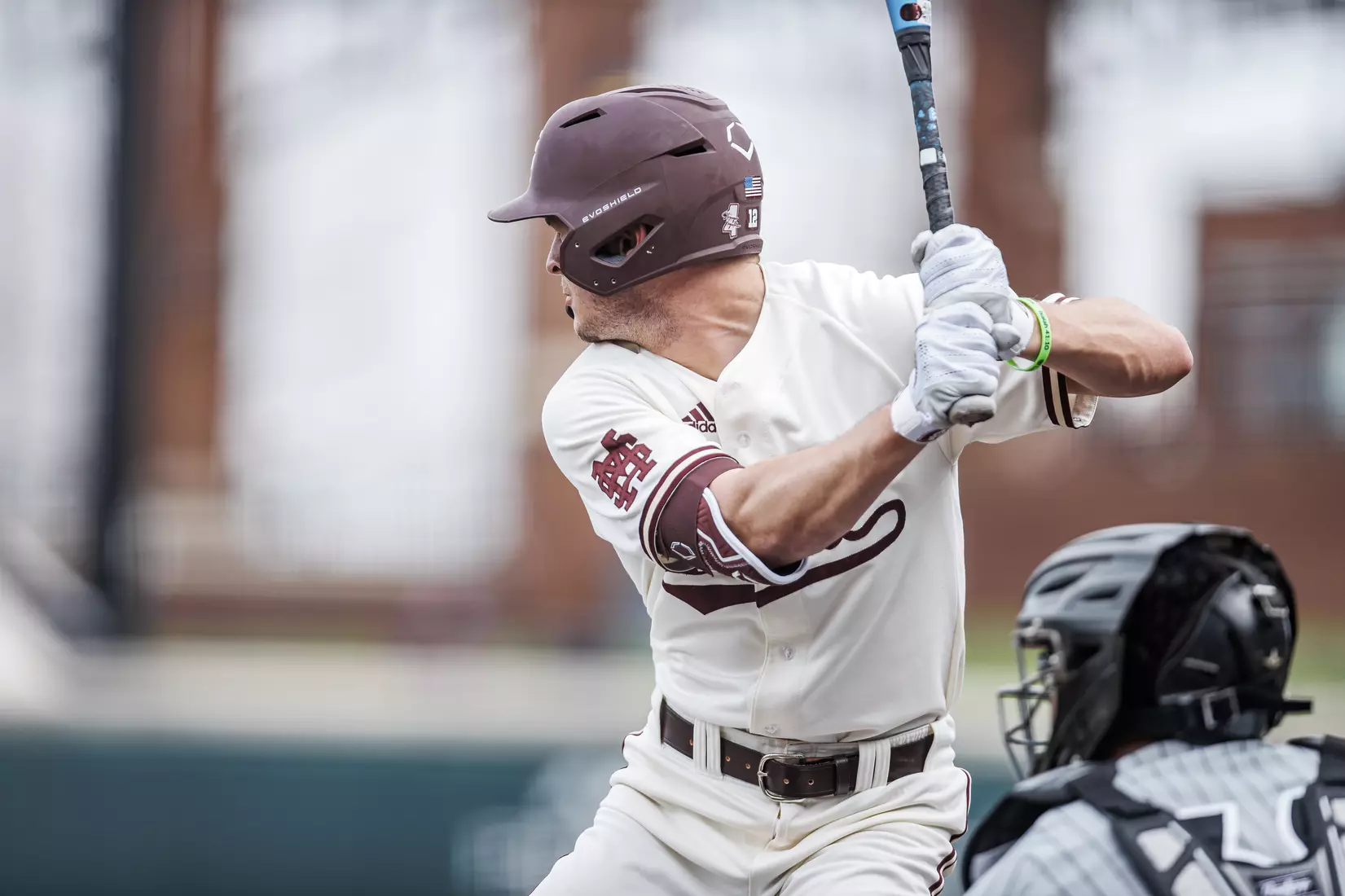 STARKVILLE, MS - February 22, 2022 - Mississippi State Infielder Davis Meche (#12) during the game between the University of Arkansas at Pine Bluff Golden Lions and the Mississippi State Bulldogs at Dudy Noble Field at Polk-Dement Stadium in Starkville, MS. Photo By Kevin Snyder