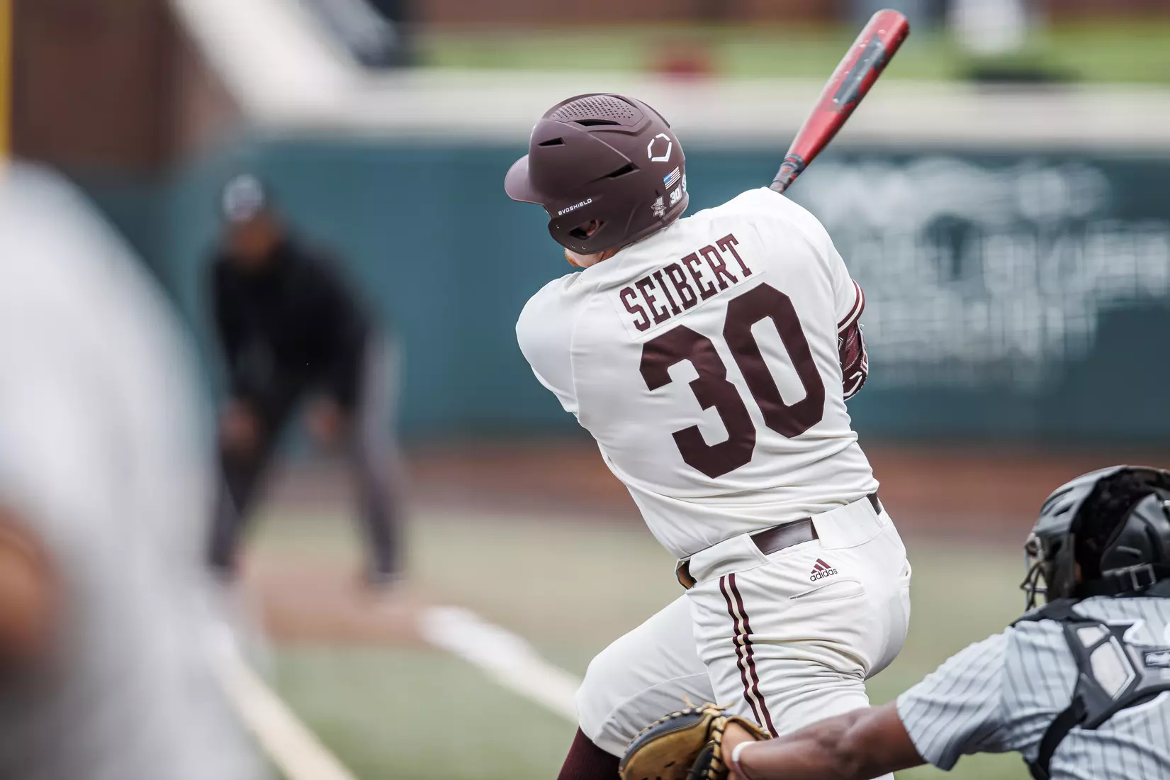 STARKVILLE, MS - February 22, 2022 - Mississippi State Infielder/Outfielder Von Seibert (#30) during the game between the University of Arkansas at Pine Bluff Golden Lions and the Mississippi State Bulldogs at Dudy Noble Field at Polk-Dement Stadium in Starkville, MS. Photo By Kevin Snyder