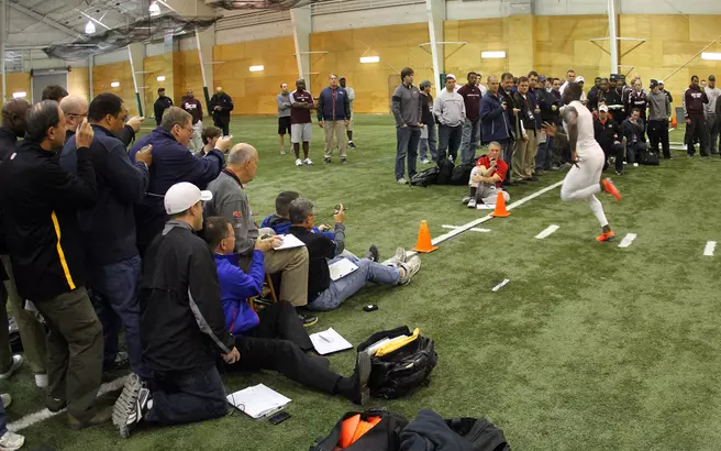 Bulldog Football Players Go Through Paces Of NFL Pro Day