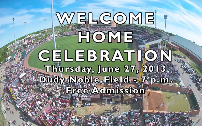 Baseball Welcome Home Celebration Thursday At Dudy Noble Field