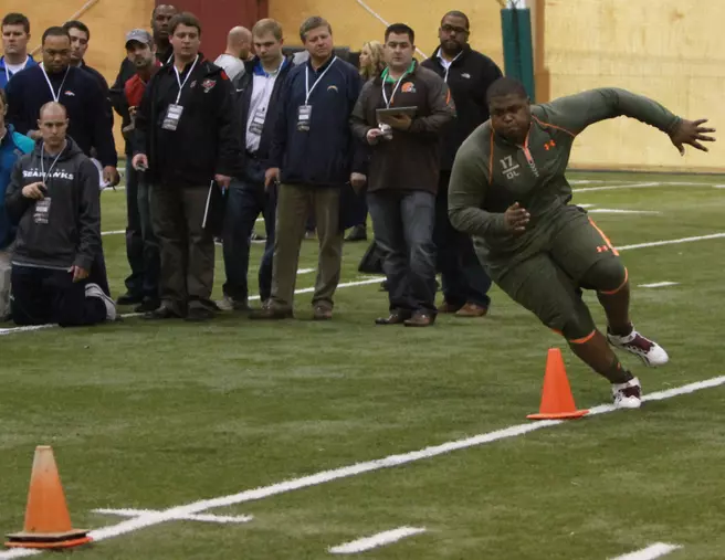 Football Seniors Showcase Talent at NFL Pro Day