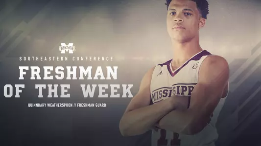 Weatherspoon Named SEC Freshman Of The Week