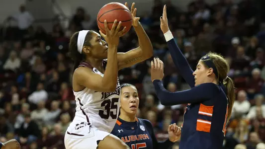 Vivians' Double-Double Leads No. 6/7 MSU Past Auburn