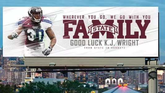 K.J. Wright billboard