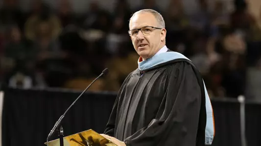 Greg Sankey at MSU December graduation