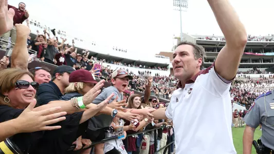 Mullen celebration after A&M win