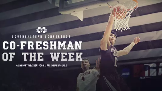 Weatherspoon Earns Second SEC Freshman Of The Week Honor