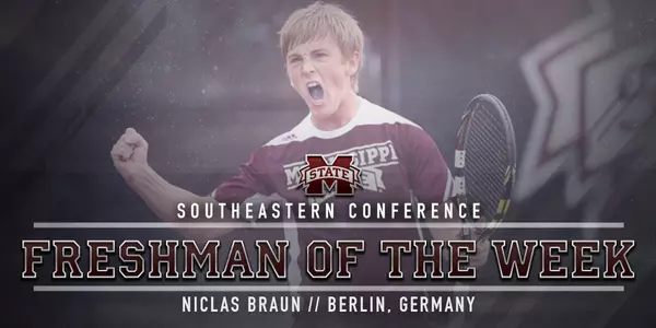 MSU's Braun Named SEC Men?s Tennis Freshman of the Week