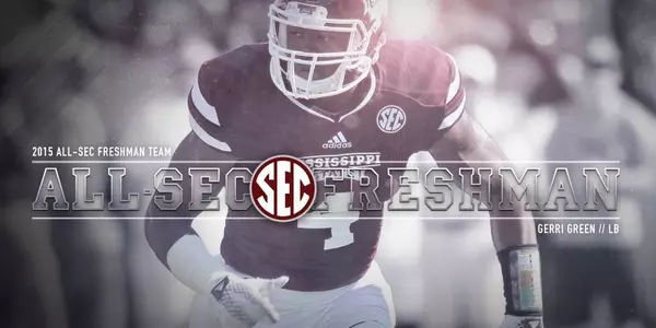 LINEBACKER GERRI GREEN NAMED ALL-SEC FRESHMAN