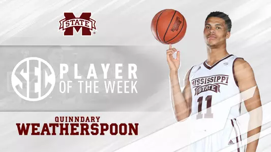 Quinndary Weatherspoon Tabbed SEC Player Of The Week