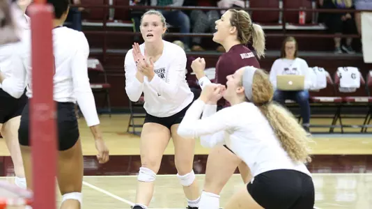 Team Celebrates After A Kill Against Alabama On Oct. 27.