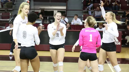 Bulldogs Celebrate After A Point Against No. 4 Florida on Oct. 29.