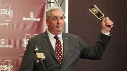 Joe Moorhead Press Conference - cowbell