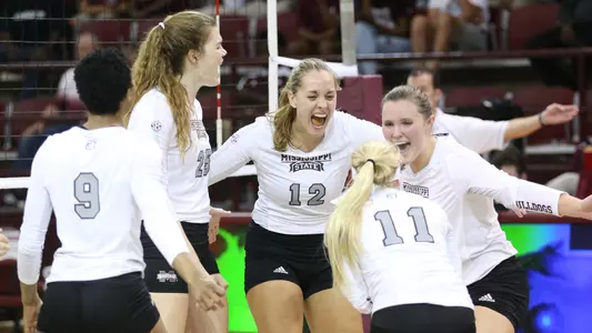 Team Celebrates After Sweep of Jackson State