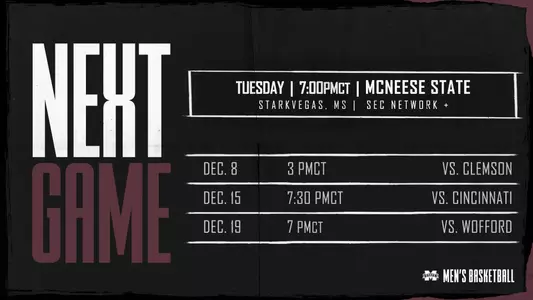 MBK - McNeese State Next Game - 18-19