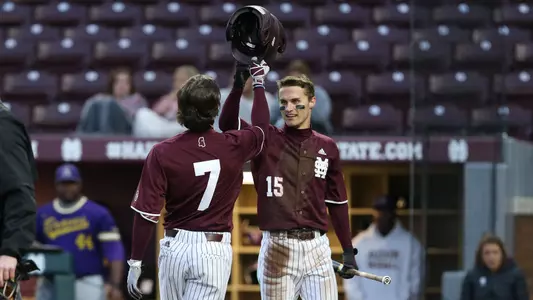 Luke Alexander/Jake Mangum celebration