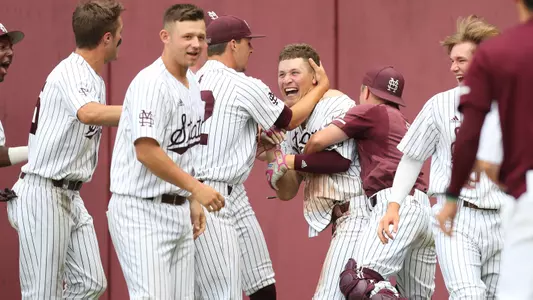 Elijah MacNamee walk-off HR celebration