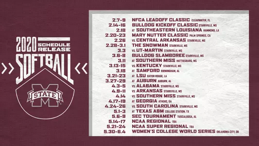 2020 Softball Schedule
