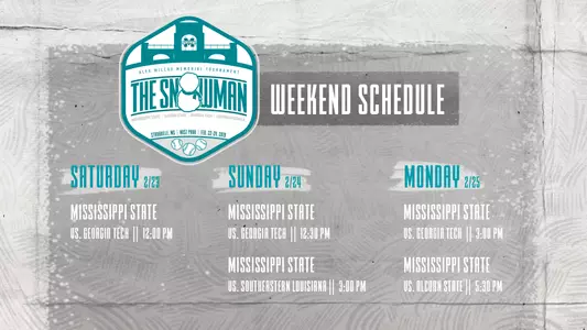 Snowman Updated Schedule 2