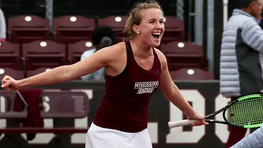 Janina Braun - match clincher vs. LSU