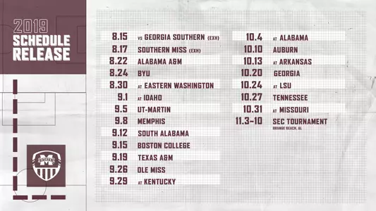 Soccer Schedule Release