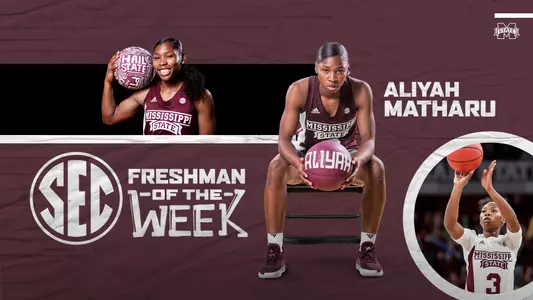 Aliyah Matharu SEC Freshman of the Week Graphic