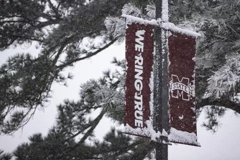 STARKVILLE, MS - January 11, 2021 - Snow day at Mississippi State University in Starkville, MS. Photo By Austin Perryman