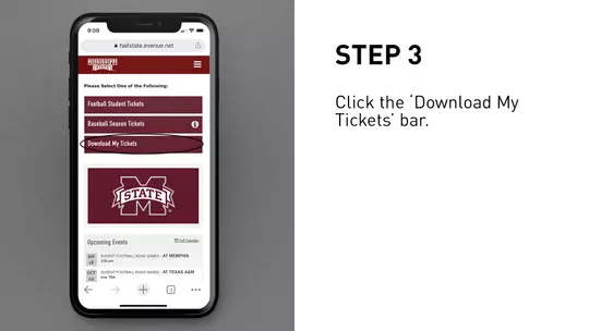 Click the ‘Download My Tickets’ bar