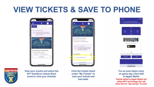 Liberty Bowl Ticket Guide Instructions