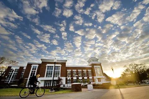 Union with sunset clouds