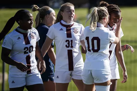 STARKVILLE, MS - April 01, 2021 - The Mississippi State Bulldogs take on Columbus State at the MSU Soccer Field in Starkville, MS. Photo By Chamberlain Smith