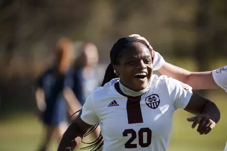 STARKVILLE, MS - April 01, 2021 - The Mississippi State Bulldogs take on Columbus State at the MSU Soccer Field in Starkville, MS. Photo By Chamberlain Smith