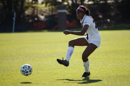 STARKVILLE, MS - April 01, 2021 - The Mississippi State Bulldogs take on Columbus State at the MSU Soccer Field in Starkville, MS. Photo By Chamberlain Smith
