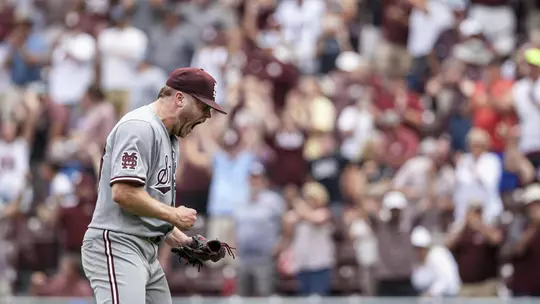 Landon Sims celebrates winning the Starkville Regioinal.